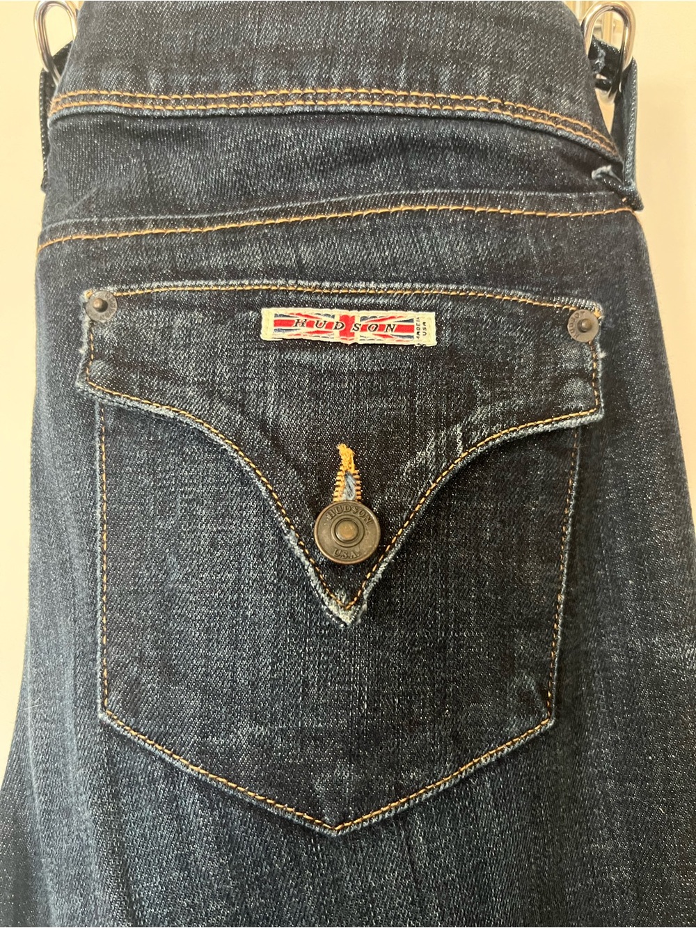 Hudson Jeans Dark Blue Women's Denim Jeans with Branded Pocket